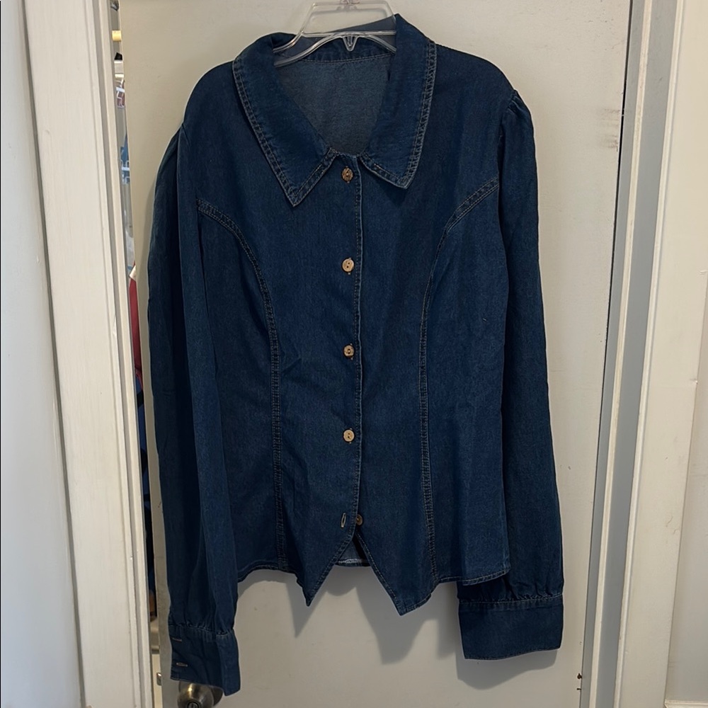 Casual Blue Denim Shirt